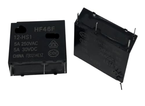 Relé HF46F 5-HS1 de 4 pines micro relé de potencia de 5V para PCB
