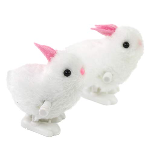 WEWILL Wind-Up Easter Jumping Chicks & Bunny for Kid 3.5 Inch Hopping Plush Toy Party Favor Toy Gift Pack of 4 - Thumbnail 4