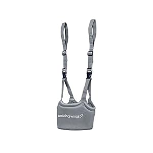 Upspring Baby Walking Wings Learn to Walk Assistant, Gray, Handheld Baby Walker Harness for Babies and Toddlers