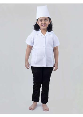 Image of BookMyCostume Nurse Sister with Cap Medical Community Helper Kids Fancy Dress Costume 10-12 years