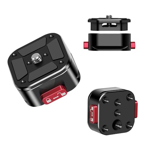 Image of Yantralay Quick Release Tripod Plate Aluminium Alloy QR Plate Camera Mount Adapter with 1 /4 inch Screw for DSLR, Tripod, Monopod, and Selfie Stick