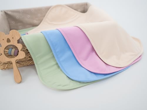 3-Pack Premium Baby Burp Cloths – Extra Soft, Large Cotton Spit-Up Rags with 3 Absorbent Layers – Ideal for Boys & Girls3