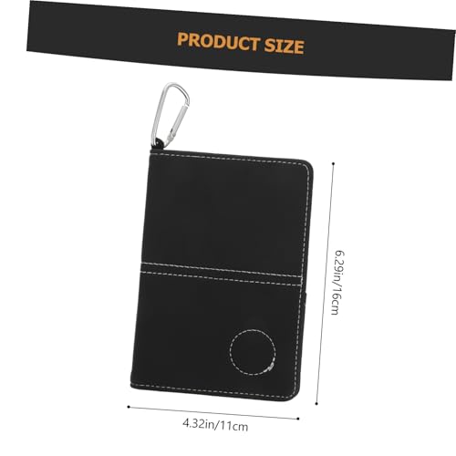 Libro de puntuación de golf PU negro con protector resistente PRETYZOOM para tarjetas 2
