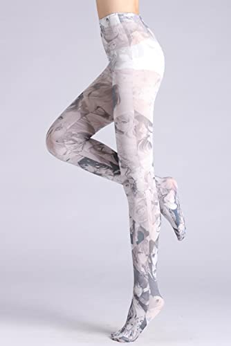 Image of Sahabowi Women Tights, Opaque High Waist Pantyhose, Vintage Control Top Stockings