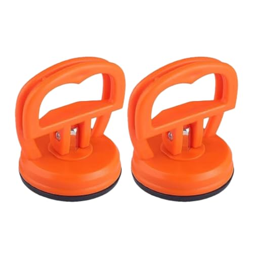 Image of 2PCS Car Dent Puller Kit Handle Lifter, Car Dent Puller Remover Tool, Powerful Suction Cup for Car Dent Repair, Glass and Tiles Lifting, and Objects Moving, Suitable for Most Car Models (Orange)