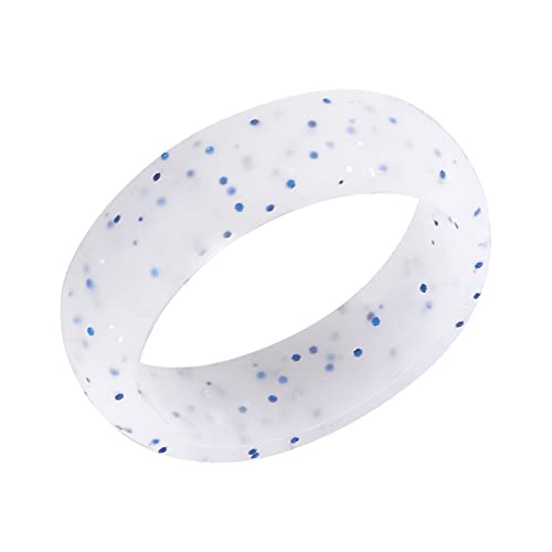 Oyaface Silicone Wedding Band Ring For Women, Thin And Stackable Durable Rubber Safe Band For Love, Couple And Outdoor Active Exercise Style, All 6 Colors, Size 7 #TOP4