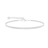 【Design Straordinario】 Il bracciale donna a tre fili con perline d'argento è un gioiello elegante che aggiungerà un tocco di glamour a qualsiasi outfit. Perfetto per ogni occasione! Il design classico e alla moda soddisfa le vostre esigenze quotidiane e vi rende più affascinanti.Puoi indossarli come braccialii impilabili, abbinarli facilmente a vari outfit quotidiani.