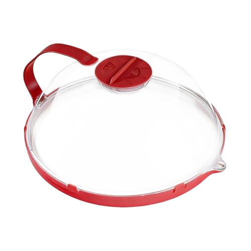 Tapa de microondas | Dispositivos de cocina con asa, tapa de protección contra salpicaduras de microondas, para preparación de comidas, sopa, sobras, salsas, frutas, mantequilla, cocina, oficina