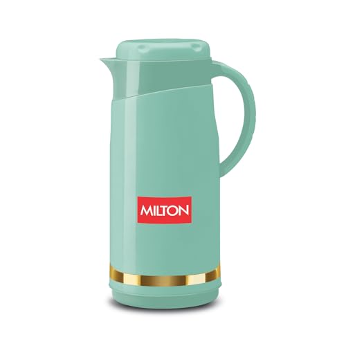 Milton Renova 1500 Water Jug, PU Insulated Inner Stainless Steel Hot & Cold Jug, BPA Free, Leak Proof, 1.3 L, Light Green, Ideal for Tea, Coffee,