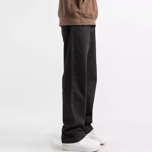 High Waisted Jeans Mens Straight Leg Cowboy Style Classic Durable Denim Pants Comfortable Fit2