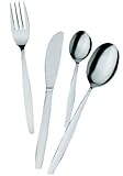 Menümesser 4,0 mm Vollheft 13/0 Chromstahl, Menügabel 1,8 mm, Menülöffel 1,8 mm, Kaffeelöffel 1,8 mm