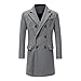 Girls' Dress Coats Boys Trench Coat Notched Collar Double Breasted Long Fleece Jacket Winter Classic Fashion Causual Outdoor Lightweight Thermal Slim Fit Long Coat