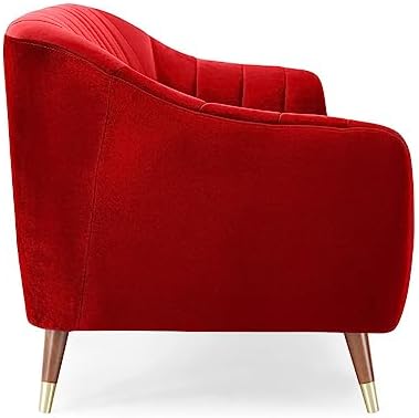 AMATA Marino Sofa Set with Two Cushions Perfect for Home Office Guests Living Room (01 Red, 3 Seater)