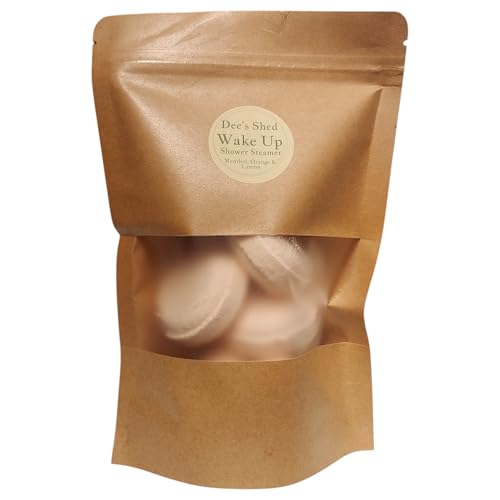 Shower Steamer - Wake Up Set of 5 - Handmade in the UK - Invigorating Menthol and Citrus - Essential Oils for a Spa experience at home.