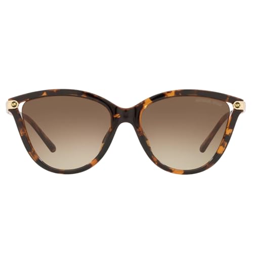Michael Kors Women's MK2139U Tulum Universal Fit Cat Eye Sunglasses, Dark Tortoise, 54mm - Image 3