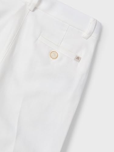 Mayoral Linen Suiting Pants for Boys Cream3