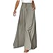 Pantalons Femmes Mode Mince Pant Airness Wide Legged Ankle sans Poche Pantalons Femmes Solid Outdoor Bouffant Été Haut