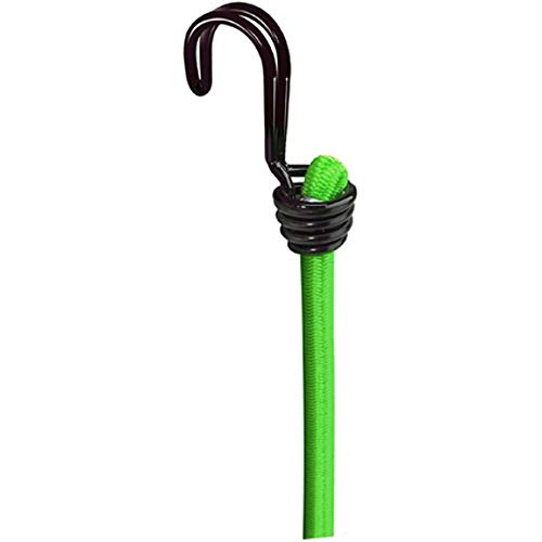 Master Lock 3021EURDAT elásticas, Paquete de 2 Tensores, 80 cm Cuerda, Gancho Invertido-Optimo para Sujetar Cargas Pequeñas, Camping, Mudanzas, Verde, Set de 2 Piezas
