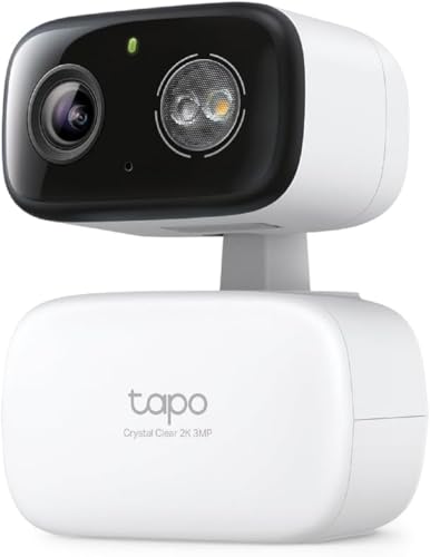 Tapo C216 Mini Caméra de Surveillance WiFi intérieure et extérieure 2K 3MP 360°, IP65, Vision Nocturne Couleur, détection IA, détection de Personne et...