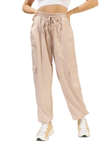 Image of KOTTY Women's High Rise Relaxed || Straight || Joggers Fit Cargo's for Pants || Trousers