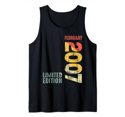 Year 2007 February 2007 Retro 2007 Vintage 2007 Since 2007 Tank Top