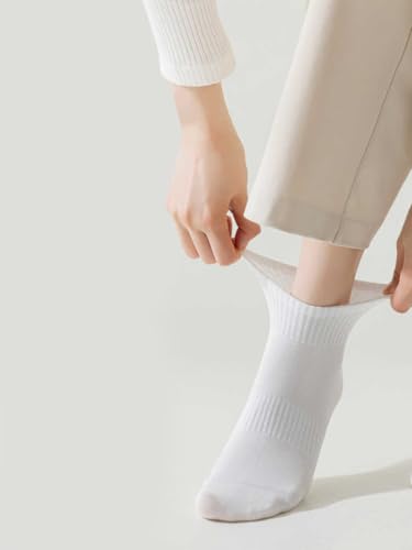 Image of HAVE A TREE Women's Ankle Socks 6 Pairs Thin Cotton Athletic Gym Socks | Soft, breathable, well-made cotton socks with arch support, stay put, fit true to size, and offer great value.