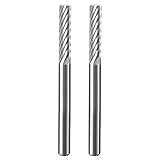 CAELUM Cylinder Tungsten Carbide Cutter, High-Performance Rotary Carving Bit, Metal Grinding Carving Tool Drill Bits, 1/8 in Shank Diameter for Die Grinder Kits, Silver, 2 Pcs