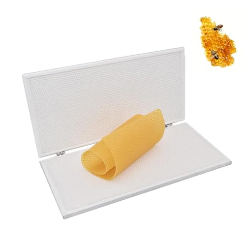 Maszyna do podkładu z wosku pszczelego do pszczelarstwa, 41 x 19,6 cm forma do wytłaczania, łatwe wyjmowanie, narzędzie do prasy grzebieniowej, niezbędne materiały pszczelarskie