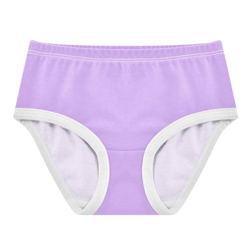 Girls Cotton Underwear for Toddlers Neon Purple Solid Color, Soft Breathable, Comfortable Fit
