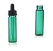 MagnaKoys 2 Dram 1/4 oz Emerald Glass Vials w/Straight Black Bulb Eye Glass Droppers for Essential Oils & Liquids (pack of 2)