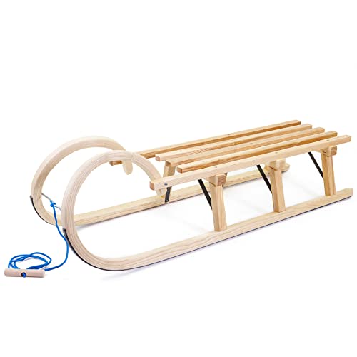 HolzFee Hörnerschlitten ESCHE Baran E 115 Holz Schlitten Eschenholz |...