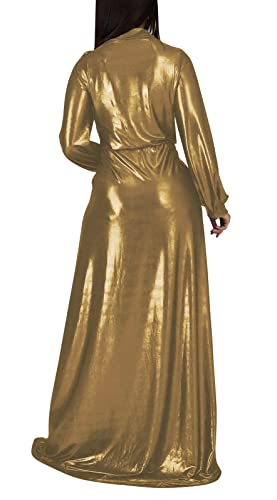 Image of Formal Long Sleeve Dress for Women Sequin Bodycon Ruched Sparkly Dresses