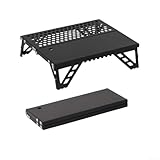 Mesa plegable portátil para camping, senderismo y picnic, aluminio ligero con patas antideslizantes, perfecta para comidas al aire libre, barbacoas y viajes, compacto y diseño