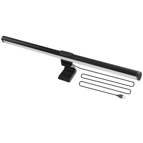 ELFJMMZP Dual-Sided Screen Light Bar RGB Atmosphere Backlight & 3 Color Temperatures Touch Control Non-Magnetic Lamp for Low-Light Eye Care