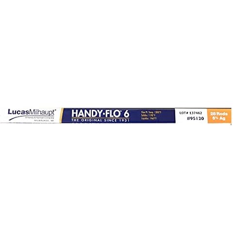 LUCAS MILHAUPT HANDY FLO 6 BRAZING RODS 28 STICKS Cover