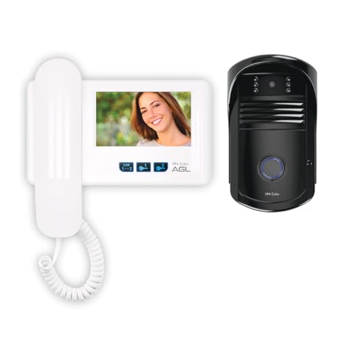 Vídeo Porteiro AGL VP4 Color com Monitor 4” – Sistema com capacidade de até 2 Câmeras, permite até 2 Painéis de Rua, Áudio por Monofone, Visão Noturna e Acionamento de Fechaduras