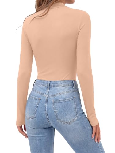 Image of OPOIPIN Women's Long Sleeve Basic Bodysuit