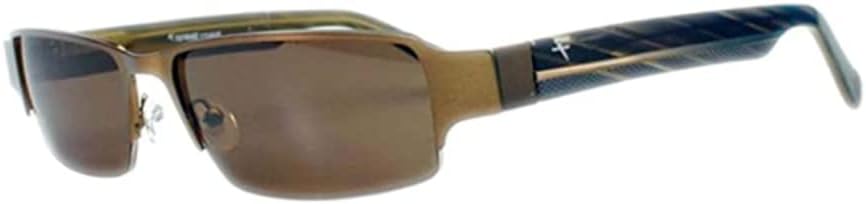 Fatheadz Aspect XL Mens Brown Semi Rimless Eyeglasses
