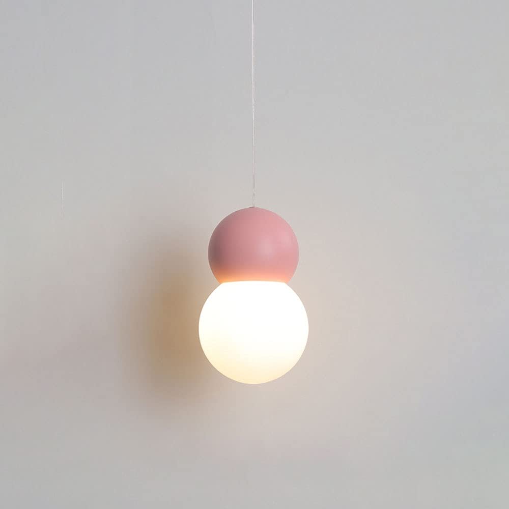 Mini lustre pour enfants et luminaire géométrique suspendu 5 W en verre