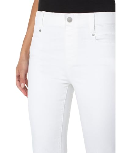 Women's Gia Glider Pull on Mid-Rise Crop Flare Stretch Denim Jean 25 1/2"3