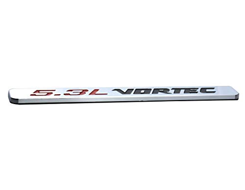 Image of Aimoll 2pcs 5.3l Vortec Hood Emblems Replacement for Z71 GMC Engine Badge Silverado Chrome (Chrome)