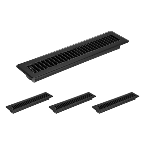 Grilles de sol pour maison et bureau PATIKIL 2x14 pouces en métal noir mat