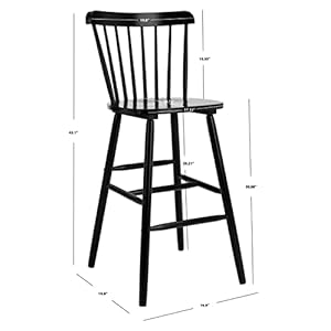 Safavieh Home Collection Galena Spindle Back Black Bar 30-inch Stool (Set of 2) Safavieh Home Collection Galena Spindle Back Black Bar 30 inch Stool Set of 2