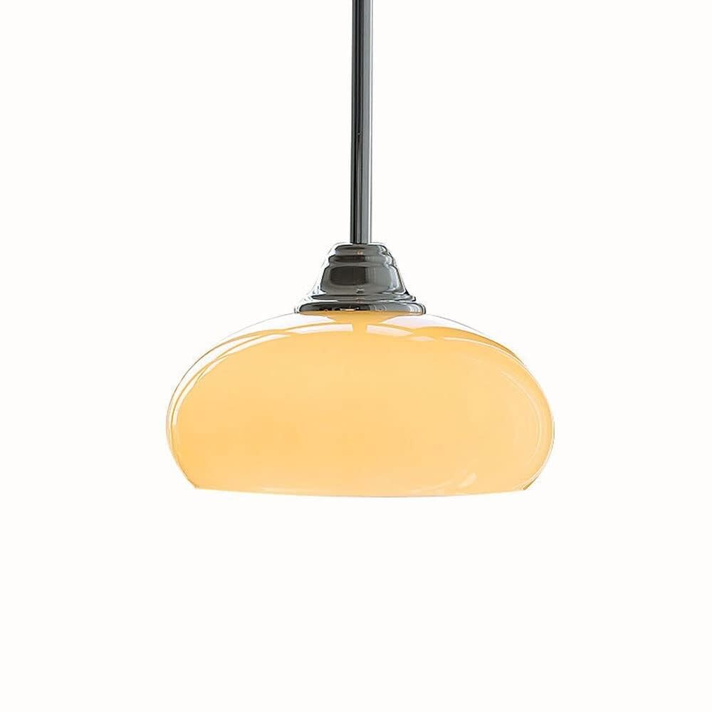 Vfdaswqq Chrome Lamp, Art Milk Glass Drum Chandelier Farmhouse Vintage Large For(,Cream Shade)