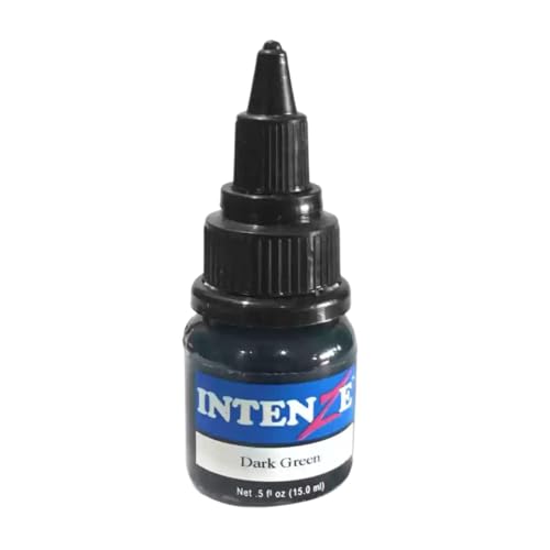 Intenze Tattoo Ink - Dark Green - 1/2oz Bottle