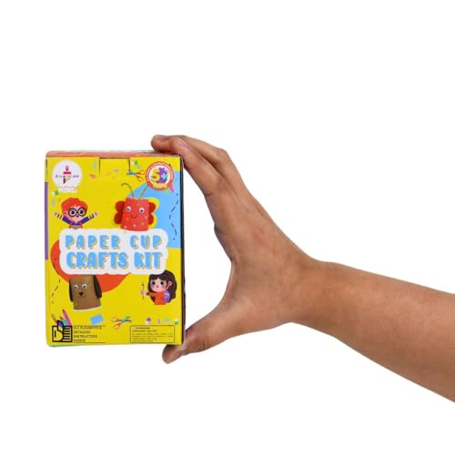 Image of Kalakaram Mini DIY Paper Cup Making Craft Kit | DIY on the go | Perfect for Gifting | Birthday Gifting | Return Gift for Parties | Kids Aged 4,5,6,7