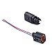 beler Ambient air temperature sensor & Electrical 2 Pin Connector Plug Wiring Harness Fit for Audi VW