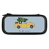 Compact Carrying Case Compatible with Switch Console Accessories Protective Storage for Nintendo Switch Joy-Con Controllers Games Cables Portable Travel Case for Gaming Setup Christmas Tree Car