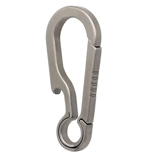 Green Beret Tactical Titanium Carabiner Clip Hook EDC Small Heavy Duty Keychain Clips Anti-Lost Quick Release Key Chain for Keys, Medium
