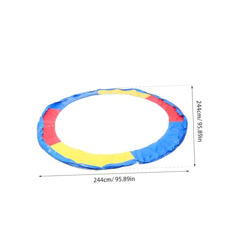 Coussin de protection trampoline rond coloré avec housse résistante imperméable